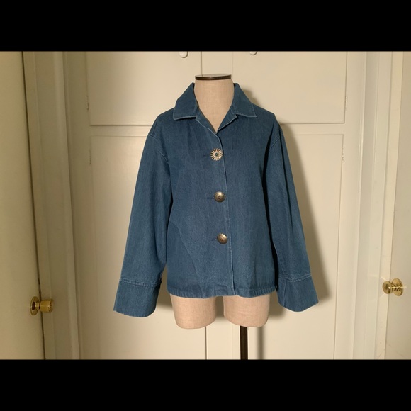 Denim Shirt/Jacket with Decorative “Concha” Style Buttons - Picture 2 of 9